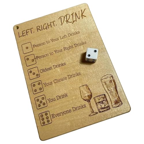 Drinking Games for Adults, Wooden Drinking Game, Fun Adult Drinking Games, Travel Board Game for Adults, Fun Drinking Board Game 18x13cm for Adults Party Plaything von Gungtj