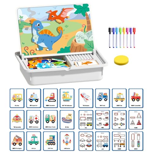 Educational Puzzle, Magnetic Dress Up Toy for Kids, Double Sided Matching Game with Preschool Learning, Travel Game, Kindergarten, Nursery School, New Year, Christmas Educational Puzzle, Magnetic Dress Up Toy for Kids, Double Sided Matching Game with Preschool Learning, Travel Game, Kindergarten, Nursery School, New Year, Christmas von Gungtj