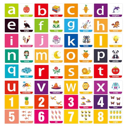 Engaging Alphabet Flash Cards, Developmental Toys for, Colorful Learning Cards, Letter Learning Flash Cards, Skill-Building Flash Cards, Cognitive Development Toys von Gungtj