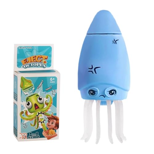 Fake Squid, Fluorescent Eject Squid, Fun Desk Toy, Interactive Play Jokes, Funny Tricky Toys, Novelty Gags & Practical Joke Toys for Kids, 4.33x1.77 inches von Gungtj