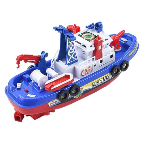 Fire Boat Toy, Electric Fire Boat Toddler Toys, Battery Operated Ship with Water Spray, Lights & Music, Water Play Games for Bathtub, Pool, Beach, for Children von Gungtj