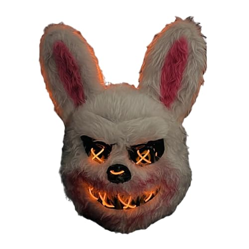 Glow Animal Face Cover, Halloween Bunny Maske, Fun Face Cover, Adjustable Halloween, Cosplay Face Cover For Adults, Bunny Halloween Costume Accessories von Gungtj