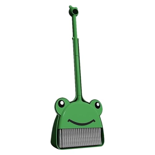 Green Frog Children's Small Broom Dustpan Set | Interactive Cleaning Set for and Preschoolers | Cute Housekeeping Helper Toy for Kids | Encourages Responsibility and Cleanliness von Gungtj