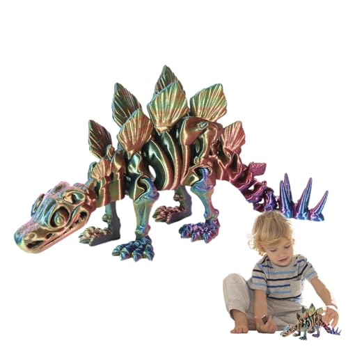 Gungtj 3D-Druck-Dinosaurier, Dinosaurier-3D-Display-Spielzeug - Dinosaurier-Spielzeugstatue,Sensorisches Tierspielzeug-Desktop-Ornament, interaktives Kinderspiel von Gungtj