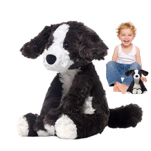 Gungtj Border Collie Stuffed | Realistic Animal Toy | Black and White, Plush Animal Toy Huggable Dog Plush Collie Plush Toy Soft Animal Toy Border Collie Plush Realistic Dog Stuffed von Gungtj