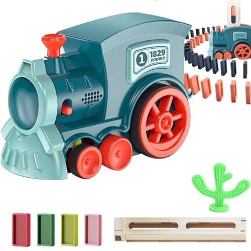 Gungtj Domino Train for Kids, Electric Domino Train, Stacking Dominoes Machine, Kids Domino Train Toy, Automatic Electric Toy, Safe Domino Toy for Kids, Educational Domino Train, von Gungtj