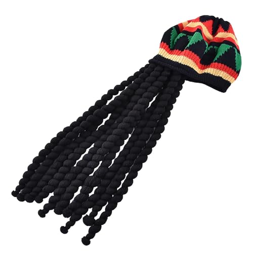 Gungtj Dreadlock Mütze | Schwarze Dreadlock Perücke | Party Festliche Mütze Perücke Für Theater Karneval Cosplay Halloween Konzert Gungtj Dreadlock Mütze | Schwarze Dreadlock Perücke | Party Festliche Mütze Perücke Für Theater Karneval Cosplay Halloween Konzert von Gungtj