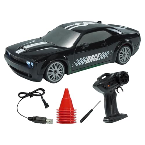 Gungtj Drift Car Toy, Led Light Stunt Car, Electric Drift Car, High Speed Model Car, Rechargeable Rc Car, Boys Racing Toy, Remote Control Stunt Car for Competitive Racing Vehicle von Gungtj