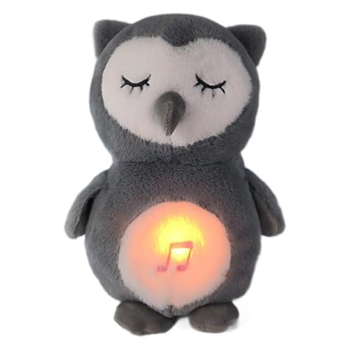 Gungtj Electric Breathing Owl Doll | Musical Plush Toy for Kids | Perfect Bedside Decoration for Desktops, Kid's Rooms, and Nightstands | Musical Doll for Kids | Electric Breathing Owl Plush Toy von Gungtj