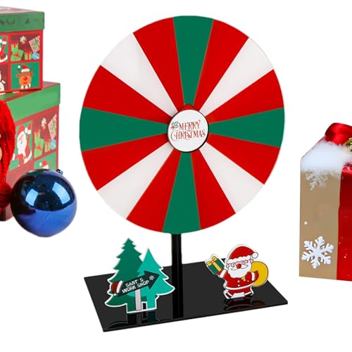 Gungtj Gewinn Drehscheibe,Glücksrad Mit Ständer | Tragbare Weihnachtsaktivität Für Klassenfeste Partys Messen Zuhause Gungtj Gewinn Drehscheibe,Glücksrad Mit Ständer | Tragbare Weihnachtsaktivität Für Klassenfeste Partys Messen Zuhause von Gungtj