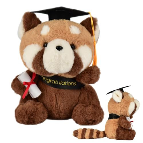 Gungtj Graduation Bear Plush, Cartoon Animal Pillow Plushie, Soft Comforting Doll Plush, Cozy Throw Cushion for Kids & Adults, Graduation Present,24 cm/9.45 inches von Gungtj