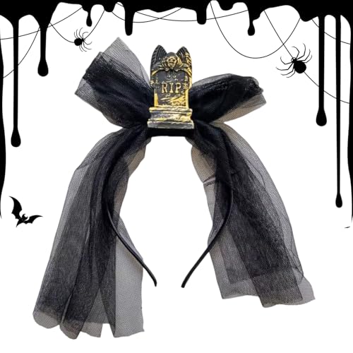 Gungtj Halloween Stirnbänder Für Frauen | Vintage Grabstein Haarreif Mit Schleier Für Cosplay | Gruseliges Halloween Kostüm Zubehör Kopfschmuck Für Maskenbälle Bühnenshow Party Cosplay Gungtj Halloween Stirnbänder Für Frauen | Vintage Grabstein Haarreif Mit Schleier Für Cosplay | Gruseliges Halloween Kostüm Zubehör Kopfschmuck Für Maskenbälle Bühnenshow Party Cosplay von Gungtj