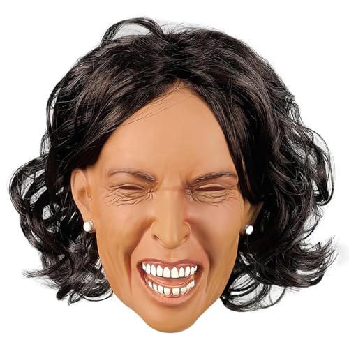 Gungtj Halloween Wig Headcover, Creative Props, Funny Women Face, Spoof Women Headgear, Role Playing Costume Accessories, Comedy Wigs for Women Suitable Use for Halloween Masks von Gungtj