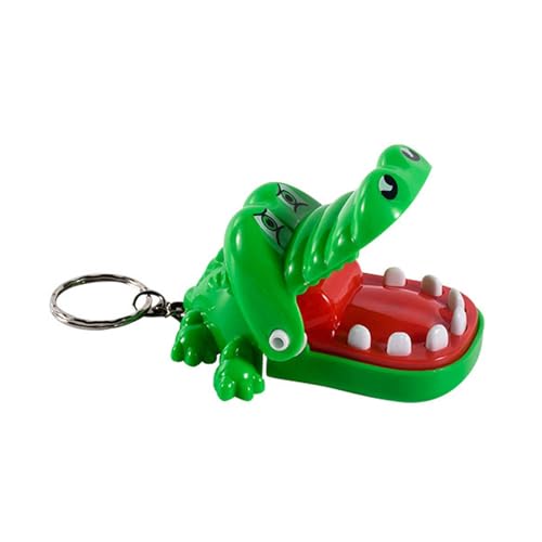 Gungtj Krokodil beißendes Fingerspiel - Krokodil-Haifisch-Flusspferd-Zähne-Spielzeug-Schlüsselanhänger - Lustiges Crocodile Chomp Game Prank Toys Party Supplies, Push Teeth Down von Gungtj