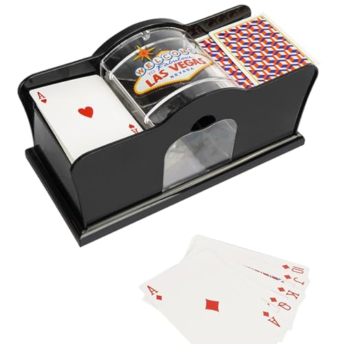 Gungtj Manueller Poker-Deck-Mischer, manueller Kartenmischer für Poker, handbetriebener Kartenmischer, Poker-Kartenausgabemaschine, manueller Blackjack-Mischer, Kartenmischer mit Handkurbel von Gungtj