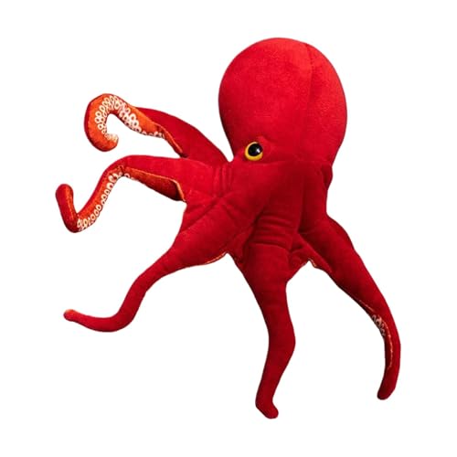 Gungtj Octopus Plush Toy, Stuffed Sea Animals Toy, Soft Plush Doll Octopus, Simulation Octopus Stuffed Toy, Red Animal Pillow, Cute Octopus Pillow, Plush Octopus Decor, Sea Creature Stuffed Animal von Gungtj