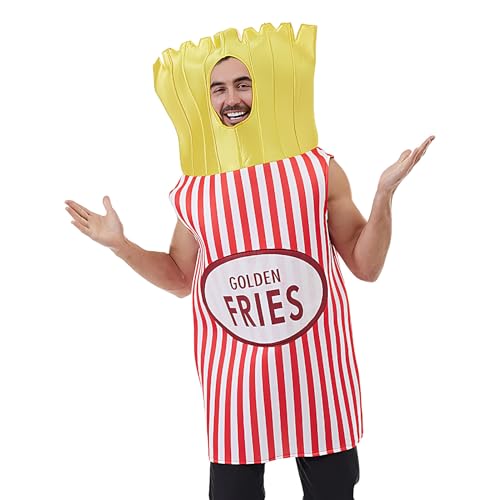 Gungtj Pommes Frites Kostüm, Fast-Food-Chips-Outfit, 56 cm, Cosplay, lustige Fastfoods, für Frauen und Erwachsene, Halloween-Rollenspiel-Zubehör, für Partys, Events, Bühnenaufführungen, Festivals Gungtj Pommes Frites Kostüm, Fast-Food-Chips-Outfit, 56 cm, Cosplay, lustige Fastfoods, für Frauen und Erwachsene, Halloween-Rollenspiel-Zubehör, für Partys, Events, Bühnenaufführungen, Festivals von Gungtj