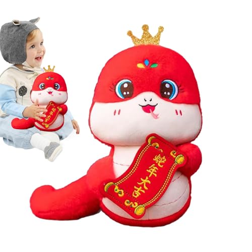 Gungtj Snake Plush, Stuffed Toy, Soft Material, Chinese New Year Mascot Year of The Snake Spring Festival Decoration Playful Companion Adorable Decoration Cultural Significance Cheerful Design von Gungtj