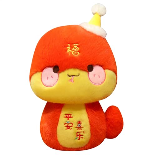 Gungtj Snake Plush Toy, New Year Snake Stuffed Animal, Lucky Red Plush Toy Doll, with 11.02 Inches Red Spring Festival Snakes Mascot Stuffed Animal for New Year Decorations von Gungtj