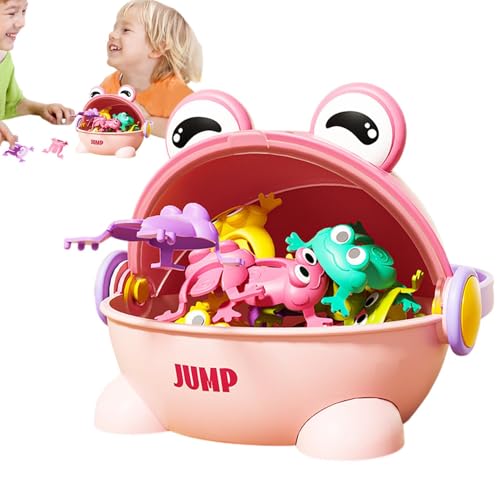 Gungtj Springender Frosch für Kinder, verschiedene Farben, Froschspielzeug, springende Kröte, Fingerpresse, springender Frosch, Goody Bag Füllstoffe für Kinder, Puzzle-Spielzeug, springender Frosch, von Gungtj