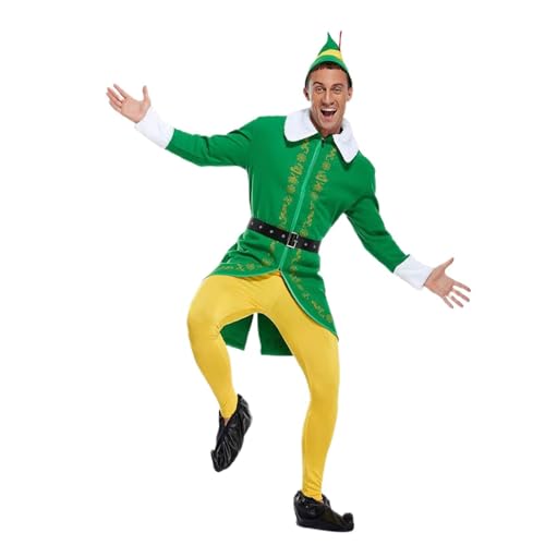 Gungtj Weihnachtskostüm für Erwachsene - Weihnachtskostüm Herren | Atmungsaktives Cosplay-Set Mit Hut & Stiefeln Für Mottopartys, Mittelalterfeste Und Themenveranstaltungen Gungtj Weihnachtskostüm für Erwachsene - Weihnachtskostüm Herren | Atmungsaktives Cosplay-Set Mit Hut & Stiefeln Für Mottopartys, Mittelalterfeste Und Themenveranstaltungen von Gungtj