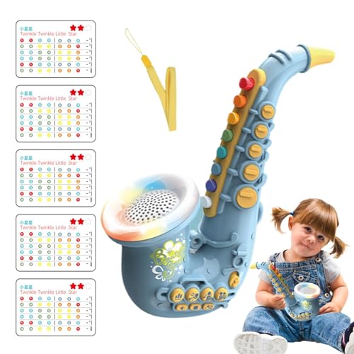 Kids Toy Saxophone | Trumpet Saxophone with Light and Sound Effects, Musical Instrument for , Boys, Girls, and Beginners, Fun Educational Toy for Children von Gungtj