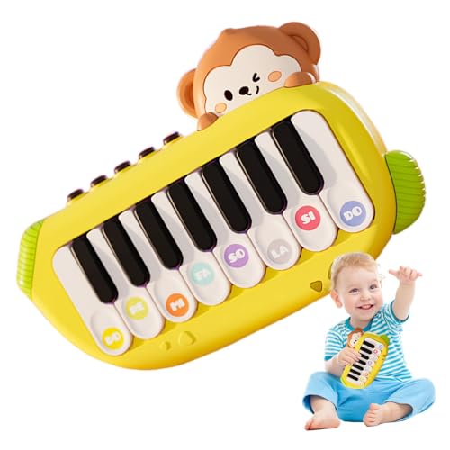 Pocket Piano | Monkey-Themed Educational Musical Instrument Toy for Kids | Portable Multi-Function Piano Keyboard for 3-5 Year Olds, Fun Learning Music Toy | von Gungtj