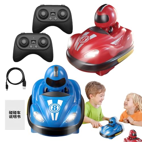 Remote Control Bumper Car Set, Ejection Bumper Car Toy, Two-Player RC Battle Car,Battle Mode Bumper Car, RC Battle Race Vehicles, Bumper Car Toy Kit, Remote Control Car for Kids, von Gungtj