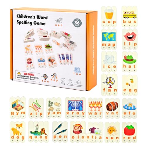 Spelling Toy, Interactive Word Game, Alphabet -Puzzle -Lernsatz, lustiges und lehrreiches Design, für Kinder, Schule, Übung, Unterricht, , Kindergarten, Homeschool, Frühkompetenzfähigkeiten Spelling Toy, Interactive Word Game, Alphabet -Puzzle -Lernsatz, lustiges und lehrreiches Design, für Kinder, Schule, Übung, Unterricht, , Kindergarten, Homeschool, Frühkompetenzfähigkeiten von Gungtj