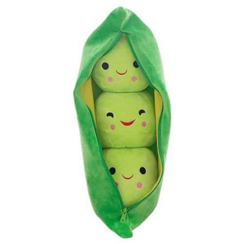 Stuffed PEA Pod, Cute Filled Toys, Cartoon Plant Cuddle Bears, Soft Comfortable Doll, Face Expression Design, Ideal for Kids, Snuggling, Hugging, Gift for Children von Gungtj