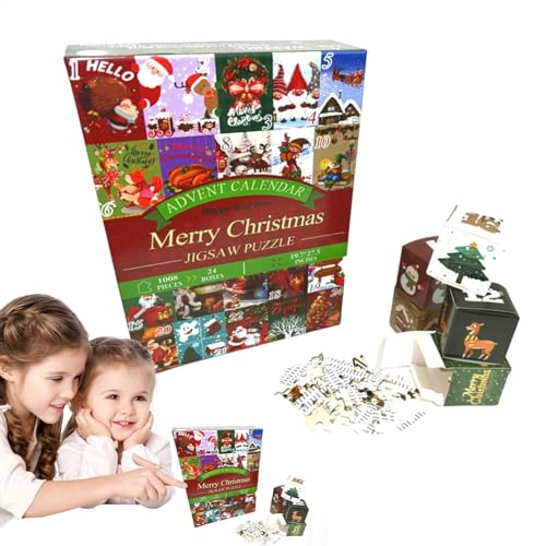 Weihnachtspuzzles, 1008 Teile Weihnachtspuzzle Weihnachtspuzzle Advent Weihnachten Puzzle Urlaub Puzzle für Erwachsene Stocking Stuffer Puzzle Weihnachten Puzzle Dekoration von Gungtj