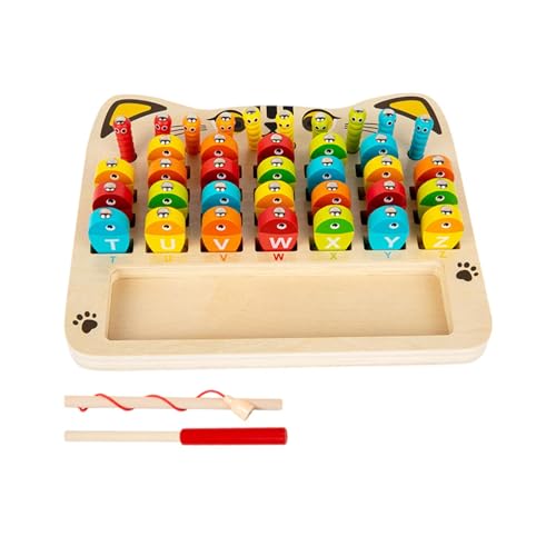 Wooden Magnetic Fishing Game | Fine Motor Skill Toy Kids | Creative Alphabet and Counting Game with Numbers for Early Learning Fun | Interactive Wooden Magnetic Fishing Game von Gungtj