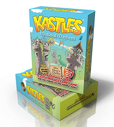 Kastles: Castle Defence Kartenspiel | Verteidigen Sie Ihr Schloss | Verwenden Sie Schießpulver, Drachen, Katapulte und brennende Pfeile, 2–4 Spieler, lustiges Strategiespiel für Kinder und Erwachsene von Gunpowder Studios
