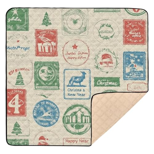 Bunte Weihnachts-Stempel, nahtlos, groß, stilvoll, für den Boden, wasserabweisend, Aktivitätsmatte für Babys Bunte Weihnachts-Stempel, nahtlos, groß, stilvoll, für den Boden, wasserabweisend, Aktivitätsmatte für Babys von GuoChe