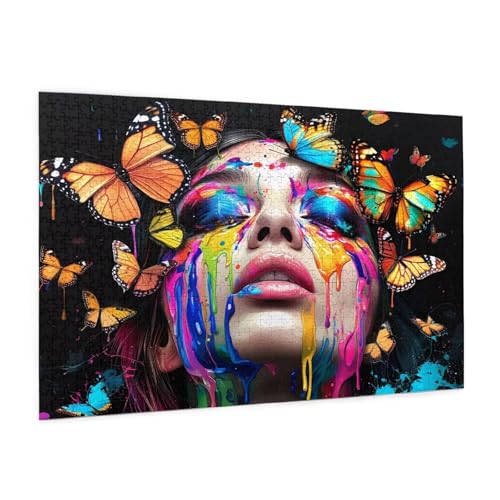 Schmetterling Puzzle 2000 Teile Erwachsene Puzzle Frau Design für Erwachsene und Beginner, HD Farbe HolzPuzzle mit Geschenkbox Verpackung, Zimmer Deko Wohnzimmer, Geschenke für Frauen 70x100cm -z1053 Schmetterling Puzzle 2000 Teile Erwachsene Puzzle Frau Design für Erwachsene und Beginner, HD Farbe HolzPuzzle mit Geschenkbox Verpackung, Zimmer Deko Wohnzimmer, Geschenke für Frauen 70x100cm -z1053 von Guofuos