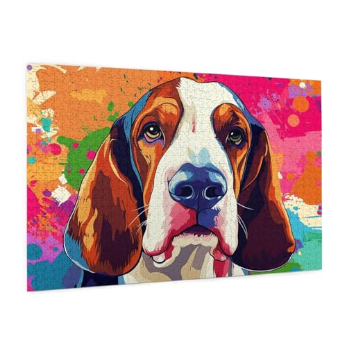Tier Puzzle 1000 Teile Erwachsene Puzzle Hund Design für Erwachsene Beginner,Farbe HolzPuzzle Kreative Geschenke mit Geschenkbox Verpackung Zimmer Deko Wohnzimmer,Geschenke für Frauen 50x75cm -z645 Tier Puzzle 1000 Teile Erwachsene Puzzle Hund Design für Erwachsene Beginner,Farbe HolzPuzzle Kreative Geschenke mit Geschenkbox Verpackung Zimmer Deko Wohnzimmer,Geschenke für Frauen 50x75cm -z645 von Guofuos