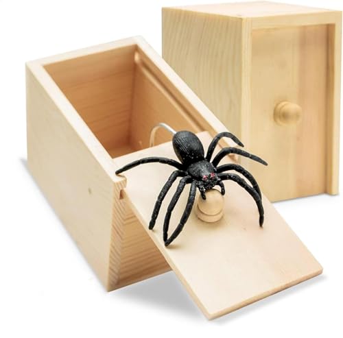 2 Stück Spider Box Prank, Spinne In Box Scherzartikel, Wood Streich Spinne Spinnen Prank Box Wood Prank Spider Scare Box Streich Spinne Scare Box, Für Kinder Erwachsene Party Favors Gift von Gupcaqosjw