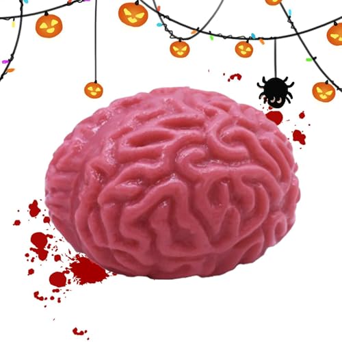 Gupcaqosjw 4x Brain Squeeze Balls, Gehirnstressbälle, Halloween Stressbälle, Realistic Fake Organ, Gefälschte Gehirnstressbälle, Brain Stress Relief Toy, Spielzeug Zum Drücken Des Menschlichen Gehirns von Gupcaqosjw