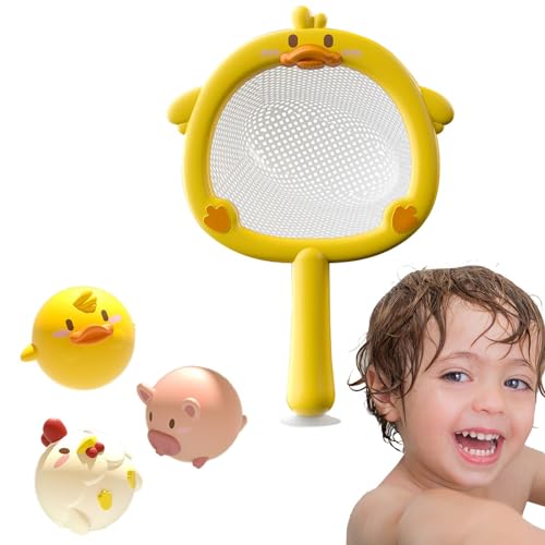 Gupcaqosjw Fischernetz-Badespielzeug,Badezimmer-Angelspielzeug,Schwimmendes Pool-Angelspielset | Leuchtendes schwimmendes Tiernetz, Angelspielzeug, Fischnetz, Pool-Angelspiel für Kinder ab 3 Jahren von Gupcaqosjw