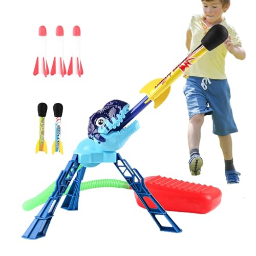 Gupcaqosjw Fußraketen für Kinder, Raketenstampfer für Kinder - Sprungspielzeug-Duellraketen aus Schaumstoff - Gartenraketen-Spielset, interaktives STEM-Spielzeug für Weihnachten, Geburtstage, Neujahr, von Gupcaqosjw