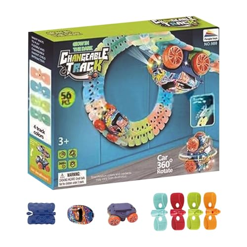 Gupcaqosjw Puzzle-Rennwagen-Spielset,Puzzle-Racer-Auto-Schienenset,Flexibles Gleisspielset | Kinder-Rennstrecke, Rennstrecken-Spielset, kreatives, lustiges Entwicklungs-Kinderspielzeug für, Kinder, von Gupcaqosjw