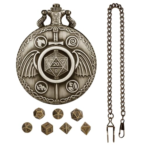 Gupcaqosjw Rollenspielwürfel, polyedrisches Metallwürfelset,Steampunk-Spaß-Brettspiele mit Vintage-Würfeln | Exquisites Würfelset und Spielwürfel für Unterhaltung und Stil von Gupcaqosjw