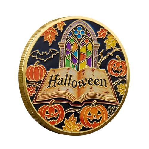 Gupcaqosjw Sammelmünze | Kürbislaterne Halloween Herausforderungsmünze,Dekorationsstück für Schreibtisch Männer und Frauen Enthusiasten Arbeitszimmer Wohnzimmer Schlafzimmer Tisch und Feiertage Gupcaqosjw Sammelmünze | Kürbislaterne Halloween Herausforderungsmünze,Dekorationsstück für Schreibtisch Männer und Frauen Enthusiasten Arbeitszimmer Wohnzimmer Schlafzimmer Tisch und Feiertage von Gupcaqosjw