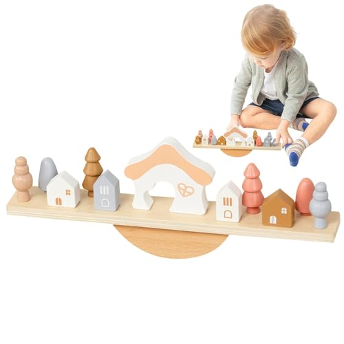 Gupcaqosjw Spielzeug-Stapelblock-Sets - Wippe Spielzeug Balance-Spielzeug aus, Balance-Spielzeug zum Stressabbau, Übungsblöcke für die Hand-Auge-Koordination für Kinder im Alter von 3, 4, 5 von Gupcaqosjw