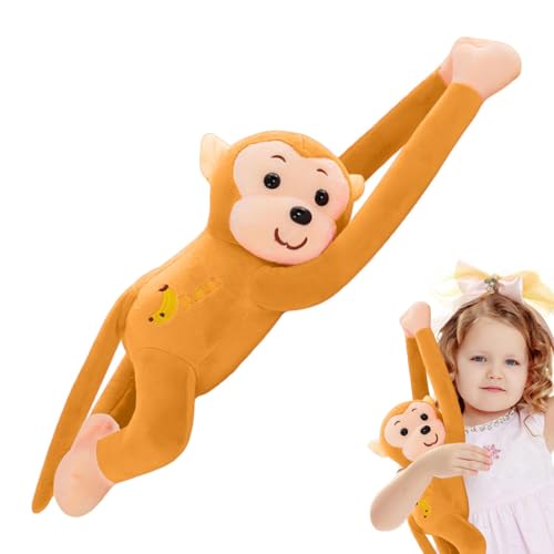 Hängender Affe, Stofftier AFFE 45cm Plüschtier AFFE Niedliche Langarmiger AFFE Hängende Gibbons Stofftier, Anhänger Fensteraffe Kindersicheres Kuscheltier Äffchen, Hanging Monkey Für Kinder von Gupcaqosjw