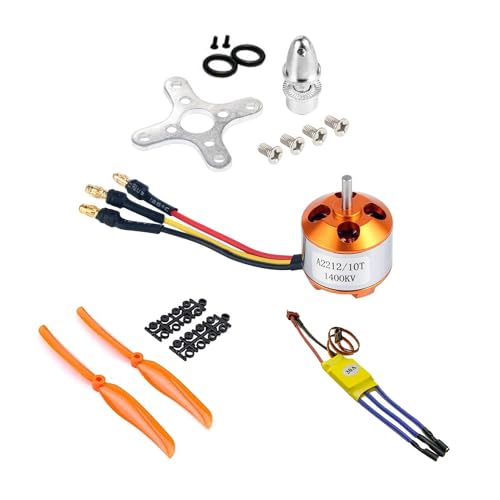 Guriayus 2212 1400KV Motor+30A ESC+8060 Propeller+Propeller Protector für RC-Quadcopter, Hubschrauber, Flugzeug, Copter, Multicopter-Ersatzteile von Guriayus