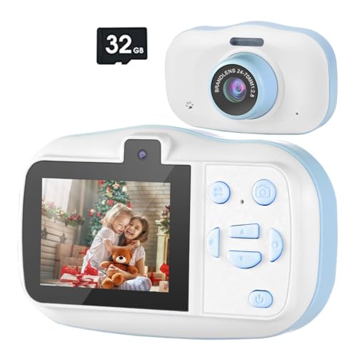 Guriayus Kinderkamera Wasserdicht 1080P Mini Selfie Kinderspielzeug Digitalkameras 32G Video-Camcorder Spielzeug Kindergeburtstagsgeschenk-B Einfach zu Bedienen von Guriayus