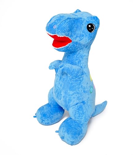 Gustaw Dino EDI Kuscheltier Groß XXL, Dinosaurier Gross Plüschtier Spielzeug Stofftier Plüschtier Dekoration, Kinder, XXL Dino EDI Tyrannosaurus Plüschsaurier (blau, 160cm) von Gustaw