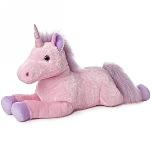 Gustaw Groß Einhorn Plüsch Kuscheltier, Plüscheinhorn - XXL Einhorn Tier, Weiche und Kuschelige Stofftiere, Plüsch Mega Gross Einhorn Plüschtier Kinder, Baby (Rosa, 100cm) von Gustaw