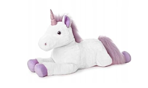 Gustaw Groß Einhorn Plüsch Kuscheltier, Plüschelefant - XXL Einhorn Tier, Weiche und Kuschelige Stofftiere, Plüsch Mega Gross Einhorn Plüschtier Kinder, Baby (Weiss, 125cm) von Gustaw